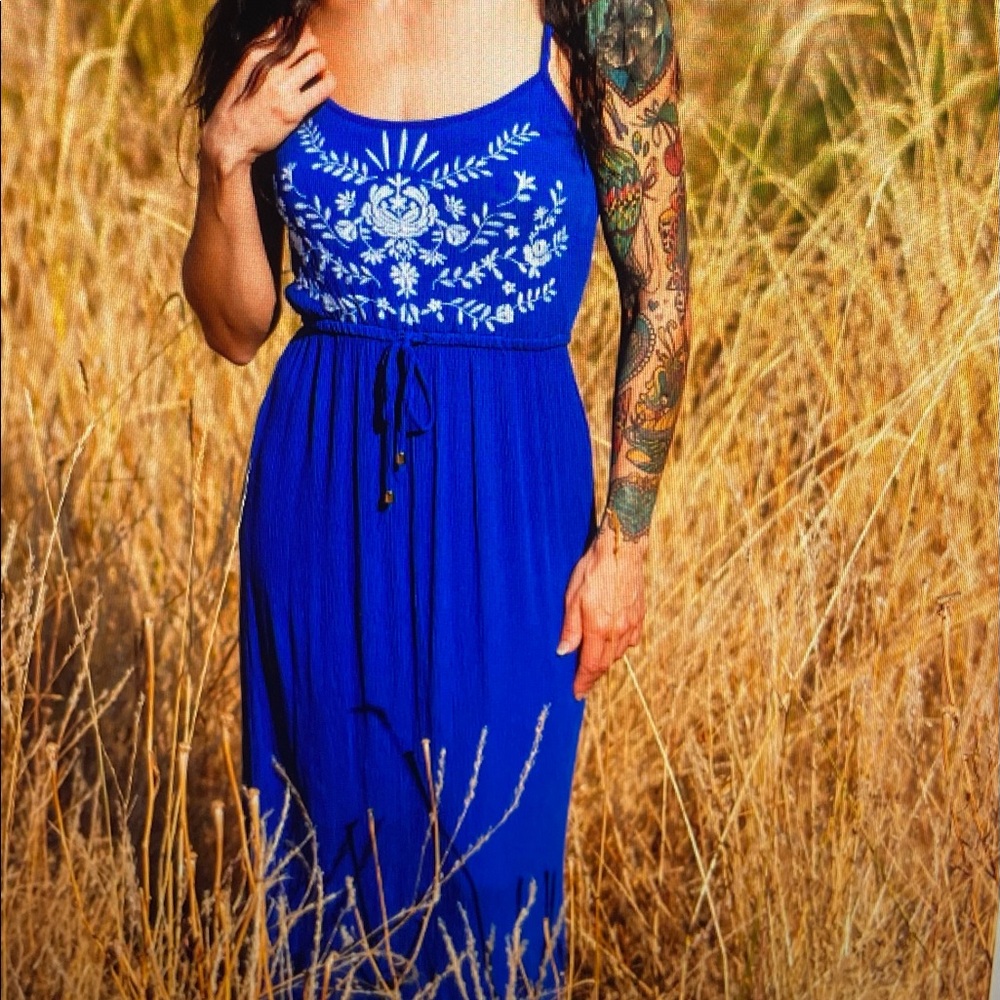 Blue maxi dress